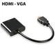 Адаптер - перехідник відео HDMI - VGA, конвертер M/F з підтримкою HD 1080P, чорний (91855872) - зображення 1