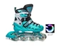 Детские раздвижные ролики 29-33 с комплектом защиты и шлемом Scale Sports Mint с подсветкой колеса - изображение 3
