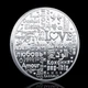 Посеребрённая сувенирная монета Love is Forever тип 2 — романтический подарок влюблённым на свадьбу и годовщину - изображение 2