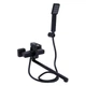 Смеситель для ванны Lidz Wawel 005 c душевым гарнитуром (k35) LDWAW005BLA45394 Black черный - изображение 1