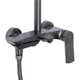 Душова система з виливом Qtap Slavonice на три споживачі QTSLA111GMB45910 Gunmetal Black графіт - зображення 3