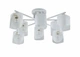 Люстра потолочная Light House SRS-19720/8 Matte White+CR белый + хром, плафон прозрачный + белый - изображение 2