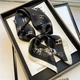 Жіноча хустка бандана шарф пов'язка на шию сумку голову Honey Fashion Accessories чорний (12-240) - зображення 3