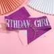 Набір на День народження стрічка через плече та обруч тіара Birthday Girl Honey Fashion Accessories One Size сріблястий+фіолетовий (12-208) - зображення 2