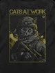 Футболка женская Dubhumans Cats at Work Черная Специальная серия 3XL (CAW-TW-B2-3XL) - изображение 3