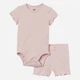 Детский летний комплект (боди + шорты) для девочки H&M 060942804_pink 104 см Светло-розовый (6666000332523) - изображение 1