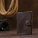 Портмоне кожаное Shvigel leather-16475 Коричневое - изображение 6