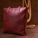 Сумка шопер жіноча шкіряна Shvigel leather-16350 Бордова - изображение 6