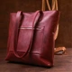 Сумка шопер жіноча шкіряна Shvigel leather-16350 Бордова - изображение 7