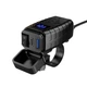 Зарядка на мотоцикл с быстрой зарядкой USB + Type-C + Вольтметр 48W SAE 12-24В, Синяя подсветка - изображение 1