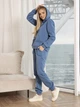 Спортивный костюм на флисе женский ISSA PLUS 11088B 4XL Синий (issa2007682481774) - изображение 3
