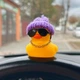 Декор в авто качка в шапочці фіолетовій - зображення 2