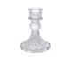 Свічник скляний прозорий Crystal (для тонкої свічки), D9.5*10см - изображение 1
