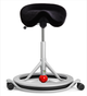 Стілець сідло для активного сидіння Backapp Smart Alcantara, Silver Grey, Red ball, Wheels Silver Grey - зображення 1
