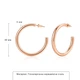 Женские серьги-конго Round Chunky Hoops, 40 мм, розово-золотистые - изображение 6