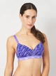 Бюстгальтер без косточек хлопковый Puma Women Printed Padded Top 1P 93859702 XS Сиреневый (8720245628488) - изображение 1