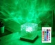 Настольная RGB лампа 16 цветов с пультом проектор ночник куб с эффектом водяной волны. - изображение 4
