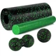 Массажный набор PowerPlay PP_4015 EPP Foam Roller Set 4in1 (2-ва ролла + 2-ва мяча) Черно-зелёный (A-013259) - изображение 1