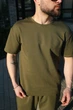Мужская футболка Intruder базовая оверсайз L-XL хаки - изображение 1