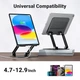 Настольная подставка UGREEN LP339 ноутбука, планшета iPad Pro 13, 2024, 12,9, 11, Air 10,9, Mini, iPhone 16, 15, Galaxy Tab A8, A9+, S9, Surface Pro Xiaomi Aluminium Black (15164) - изображение 4