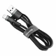 Кабель Baseus Cafule Cable USB For iP 2A 3 м Черный серый (CALKLF-RG1) - изображение 2