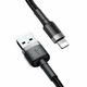 Кабель Baseus Cafule Cable USB For iP 2A 3 м Черный серый (CALKLF-RG1) - изображение 4
