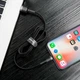 Кабель 2 м. для iPhone USB to Lightning gray/black, Cafule 1,5A Baseus для зарядки та передачі даних (CALKLF-CG1) - зображення 6