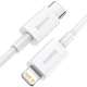 Кабель для iPhone на 1м. Type-C to Lightning Superior Series 2.4A White, Baseus для зарядки и передачи данных (CATLYS-A02) - изображение 3