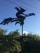 Флюгер на дах маленький Баба Яга 1, вітряк на альтанку, криницю, паркан - зображення 2