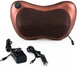 Роликовая массажная подушка для спины и шеи Massage Pillow коричневая с инфракрасным подогревом 4 массажных ролика - изображение 1