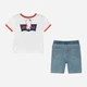 Детский летний комплект (футболка + шорты) для мальчика Levi's 925876629 80 см Белый (1159815123) - изображение 2