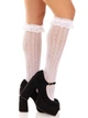 Ажурні шкарпетки з рюшами Leg Avenue Sweetheart Ruffle Cuff Knee Highs високі Білий 37–43 ( SX1049 ) - зображення 2