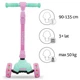 Детский трехколесный самокат Kidwell Jax mint/pink - изображение 4