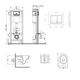 Комплект: Qtap Jay Ultra Quiet унітаз підвісний QT07335177W + Nest комплект інсталяції 4в1 (квадратна клавіша Satin) QT0133M425 + M06029SAT - зображення 2