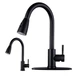 Смеситель-кран для кухни Kraft KF557 с выдвижной лейкой Black - изображение 1