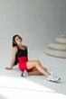 Спортивные женские велосипедки Hot с двойным пуш-ап эффектом и хорошей утяжкой для фитнеса, танцев, йоги Однотонные Push Up XS-S Красные (MS15000HS) - изображение 10