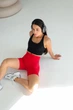 Спортивные женские велосипедки Hot с двойным пуш-ап эффектом и хорошей утяжкой для фитнеса, танцев, йоги Однотонные Push Up XS-S Красные (MS15000HS) - изображение 12