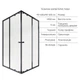 Комплект для душа Qtap: Душевая кабина Pisces 109-11SC5, квадрат, 90-105x90-105, стекло 5мм Clear + Линейный трап QT Dry FF304-600MBLA - изображение 3