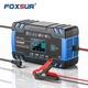Інтелектуальний автоматичний зарядний пристрій для акумулятора Foxsur FBC122408D 12V-8A/24V-4A, синій - изображение 1