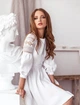 Коротке біле плаття Oddi S білий 43269036 - зображення 2