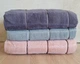 Набор турецких махровых полотенец Cestepe MicroCotton Premium 3 штуки 70x140 Kare 2 плотность 600 г/м2 - изображение 1