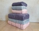 Набор турецких махровых полотенец Cestepe MicroCotton Premium 3 штуки 50x90 + 3 штуки 70х140 Kare 2 плотность 600 г/м2 - изображение 4