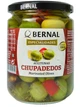 Оливки зелені Окаль Bernal мариновані з часником і спеціями Aceitunas Chupadedos Marinated Olives 445 мл - зображення 1