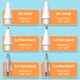 Набор сменных наконечников VUUV 2Bx1, HBx1, 2.0x2, 3.0x2 для стилуса Apple Pencil 1-го и 2-го поколення 6 шт. - изображение 3