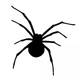 Наклейка на Авто / Мото / Витрину на Стекло Кузов " Хэллоуин - Halloween - Паук - Spider " черный цвет - изображение 1