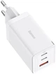 Мережевий зарядний пристрій Baseus 65W GaN5 Pro Fast Charger швидка зарядка для ноутбука QC4.0/ PD3.0 + кабель Type-C to Type-C CCGP120202 White - зображення 3