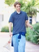Поло длинное мужское Uniqlo 550646896 3XL Синее (1159815414) - изображение 3