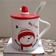 Новогодняя чашка с крышкой и ложкой "Merry Christmas", керамика, 360мл, Снеговик - изображение 10