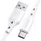 Кабель Borofone BX48 USB to Type C 3A 100 см White - зображення 2