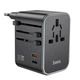 Мережевий зарядний пристрій Hoco AC19, 3 USB, 2 Type-C, PD 35W, black - зображення 2
